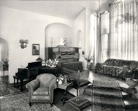 1920s Interior Upscale Music Room With Piano And Organ Fine Art Print