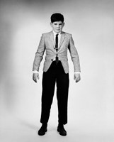 1950s 1960s Overgrown Boy Looking At Camera Fine Art Print