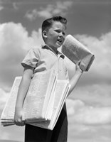 1930s Newspaper Boy Fine Art Print