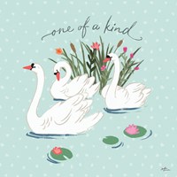 Swan Lake V Mint Fine Art Print