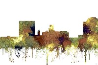 Augusta Georgia Skyline - Safari Buff Fine Art Print