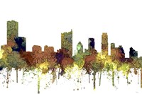 Austin Texas Skyline - Safari Buff Fine Art Print