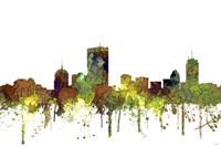 Boston Mas Skyline - Safari Buff Fine Art Print