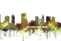 Columbus Ohio Skyline - Safari Buff Fine Art Print