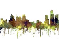 Detroit Michigan Skyline - Safari Buff Fine Art Print