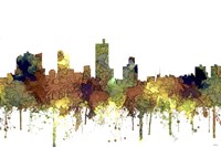 Fort Worth Texas  Skyline - Safari Buff Fine Art Print