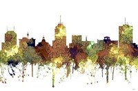 Fresno California Skyline - Safari Buff Fine Art Print