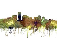 Long Beach California Skyline - Safari Buff Fine Art Print