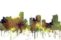 Miami Florida Skylinesafari Buff Fine Art Print