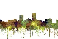 Omaha Nebraska Skyline - Safari Buff Fine Art Print