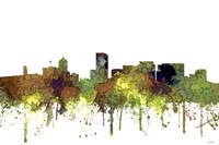 Portland Oregon Skyline - Safari Buff Fine Art Print