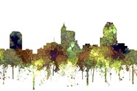 Raleigh North Carolina Skyline - Safari Buff Fine Art Print
