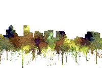 Salem Oregon Skyline - Safari Buff Fine Art Print