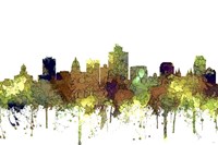 Saltlake City Utah Skyline - Safari Buff Fine Art Print