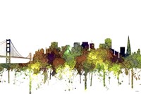 San Francisco California Skyline - Safari Buff Fine Art Print