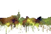 Santa Fe New Mexico Skyline - Safari Buff Fine Art Print