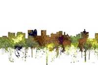 Topeka Kansas Skyline - Safari Buff Fine Art Print