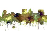 Wichita Kansas Skyline - Safari Buff Fine Art Print