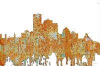 Montreal Que Skyline - Rust Fine Art Print