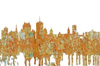 Quebec City QueSkyline - Rust Fine Art Print