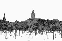 Annapolis Maryland Skyline - Cartoon B&W Fine Art Print