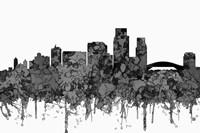 Corpus Christi Texas - Cartoon B&W Fine Art Print