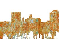 Augusta Georgia Skyline - Rust Fine Art Print