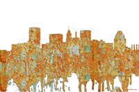 Baltimore Maryland Skyline - Rust Fine Art Print