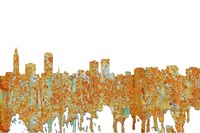 Baton Rouge Louisiana Skyline - Rust Fine Art Print