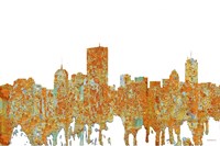 Boston Mas Skyline - Rust Fine Art Print
