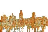 Camden New Jersey Skyline - Rust Fine Art Print