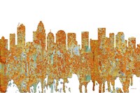 Charlotte NC Skyline - Rust Fine Art Print