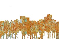 Chatanooga Tennessee Skyline - Rust Fine Art Print