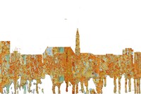 Cheyenne Wyoming Skyline - Rust Fine Art Print