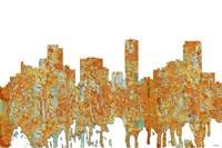 Denver Colorado Skyline - Rust Fine Art Print