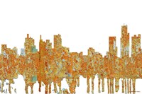 Detroit Michigan Skyline - Rust Fine Art Print