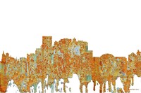 El Paso Texas Skyline - Rust Fine Art Print