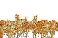 Fort Wayne Indiana Skyline - Rust Fine Art Print