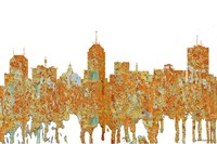 Fresno California Skyline- Rust Fine Art Print