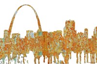 Gateway Arch St Louis Missouri Skyline - Rust Fine Art Print