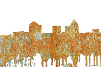 Greensboro North Carolina Skyline - Rust Fine Art Print