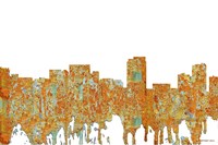 Honolulu Hawaii Skyline - Rust Fine Art Print