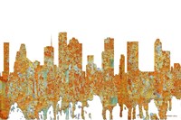 Houston Texas Skyline  - Rust Fine Art Print