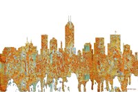 Indiana Indianapolis Skyline - Rust Fine Art Print