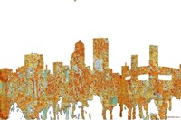 Jacksonville Florida Skyline - Rust Fine Art Print