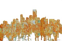 Jersey City New Jersey Skyline - Rust Fine Art Print