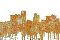 Little Rock Arkansas Skyline - Rust Fine Art Print