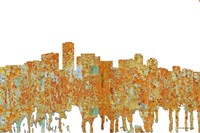 Long Beach California Skyline - Rust Fine Art Print