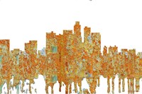 Los Angeles California Skyline - Rust Fine Art Print