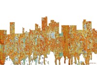 Lubbock Texas Skyline - Rust Fine Art Print